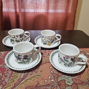 8pc Portmeirion Botanic Gardens Cup & Saucer Set